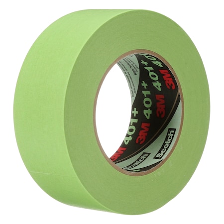3M Masking Tape, 2x60 yd., Green, PK12, 2" W x 60 yds. L, Green, 12 PK T937401